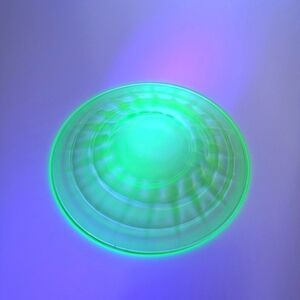 Green Depression Glass Bread Dessert Plate